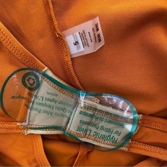 NEW Alix NYC Bodysuit Addison Off Shoulder Long Sleeves Rust Orange Small - Picture 5 of 7